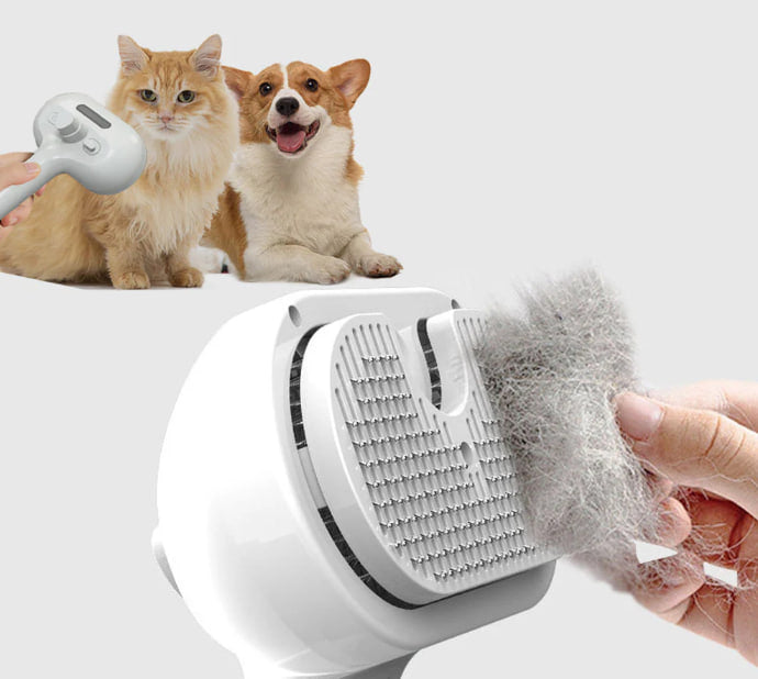 PawPartner Self-Cleaning Pet Brush – Grooming, Hair Removal & Mist Humidifier